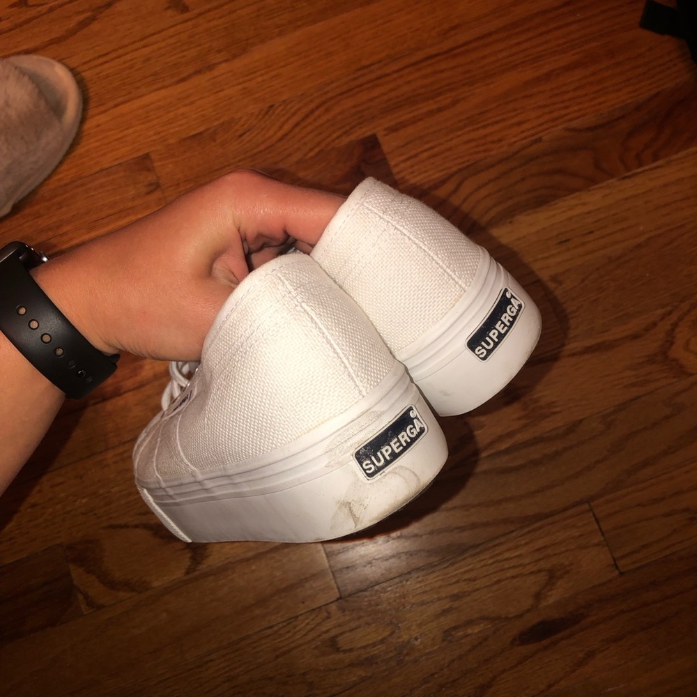 White Platform Superga’s - image 4